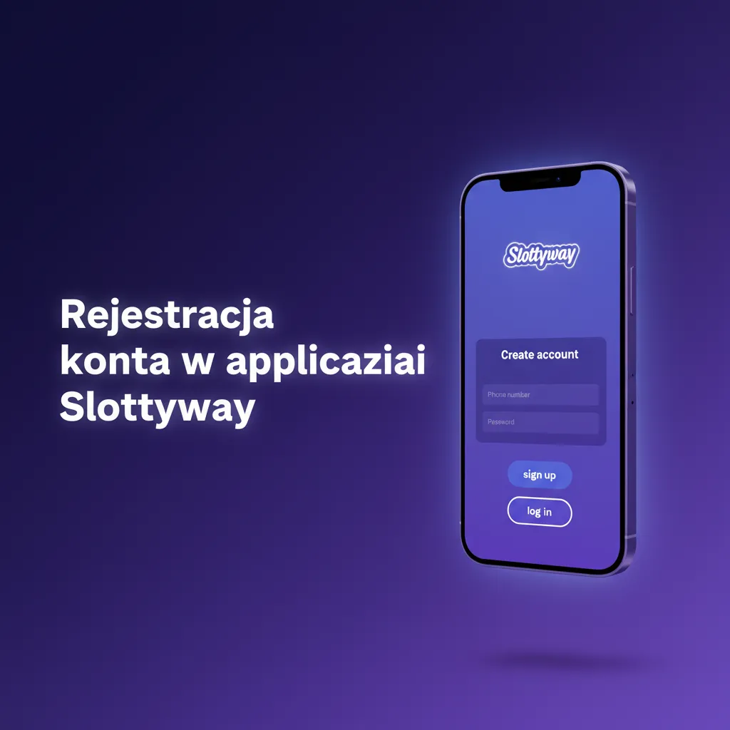 Ekran rejestracji w aplikacji Slottyway: e-mail, hasło, PLN, dane osobowe, weryfikacja i pierwszy depozyt.
