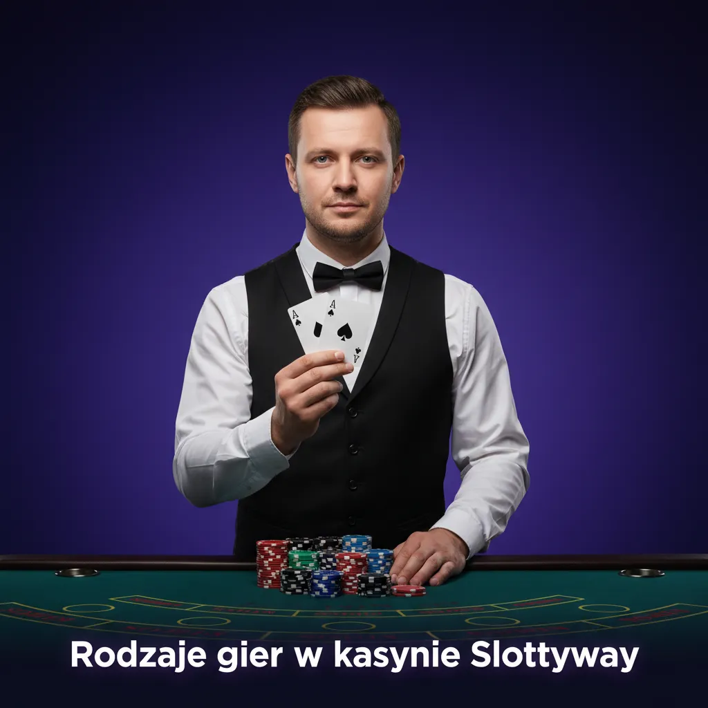 Kategorie gier w kasynie Slottyway: sloty, crash, stołowe, jackpoty, video poker, gry instant; np. Book of Dead, Mega Moolah